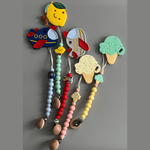 Three Hearts Silicone Teether with Clip - hip-kid