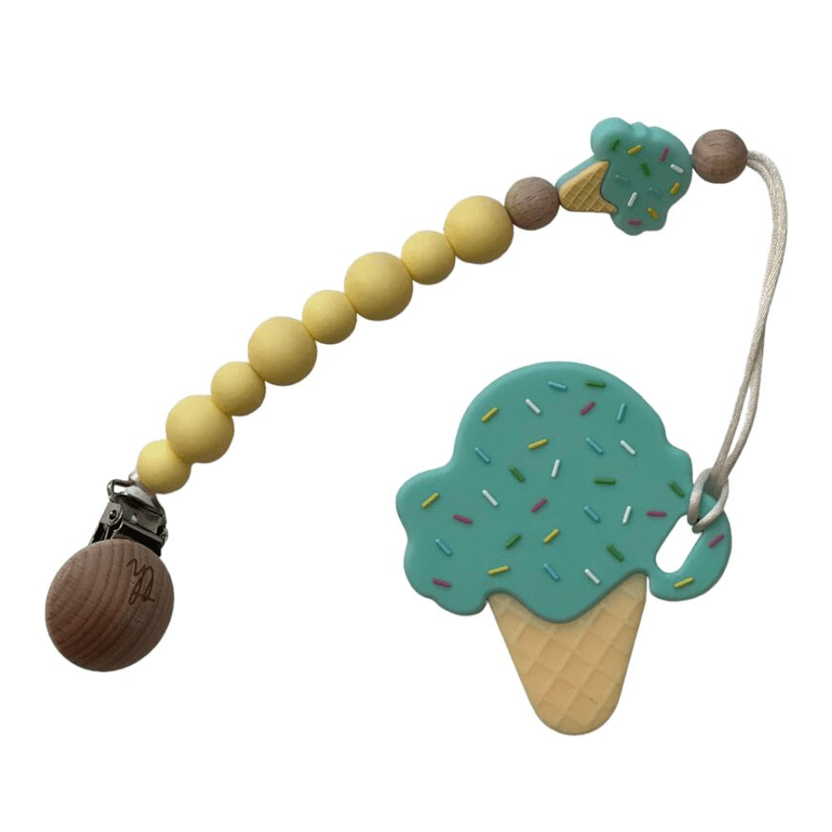 Three Hearts Silicone Teether with Clip - hip-kid