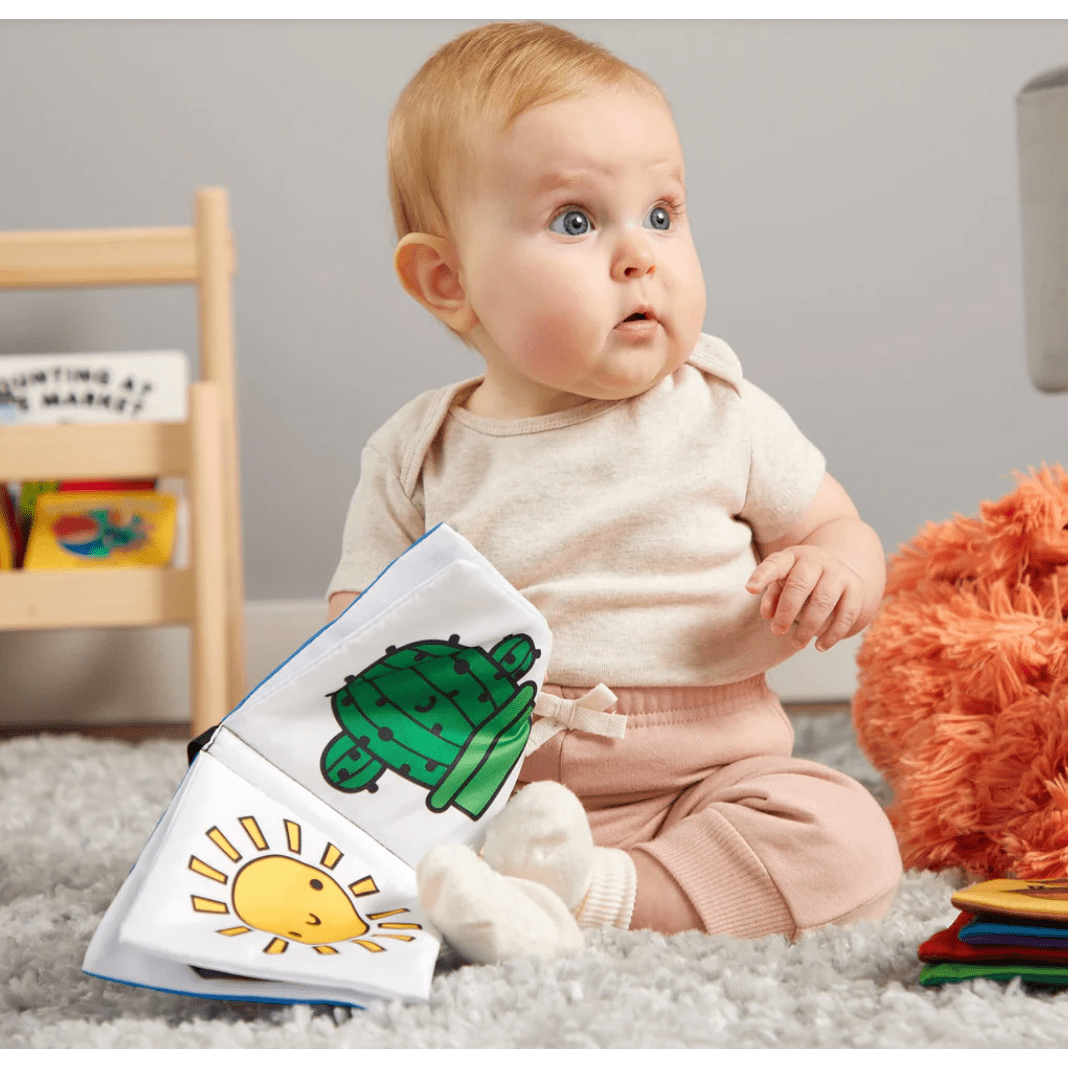 Rainbow World Crinkle Fabric Stroller Book - hip-kid