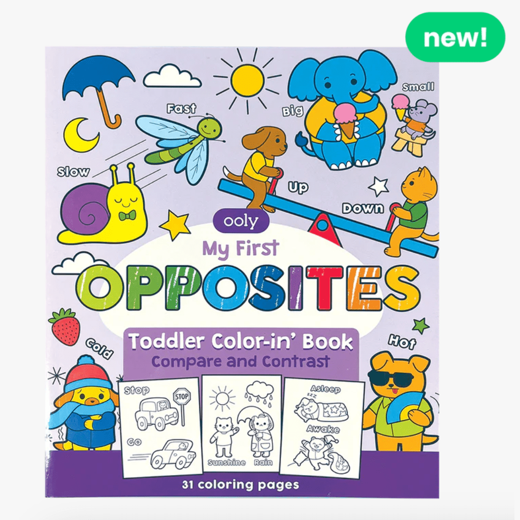 OOLY Toddler Coloring Book - Opposites - hip-kid