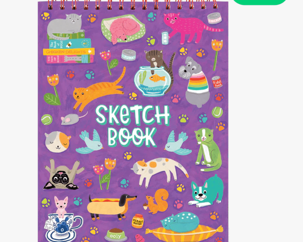 OOLY Sketch & Show Standing Sketchbook - Pets at Play - hip-kid