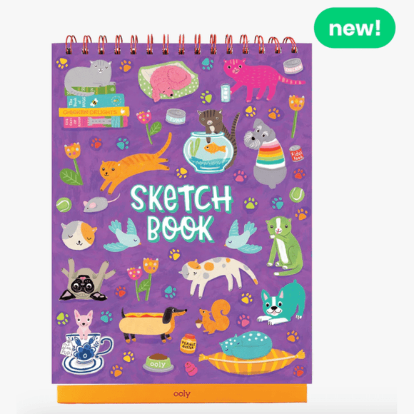 OOLY Sketch & Show Standing Sketchbook - Pets at Play - hip-kid