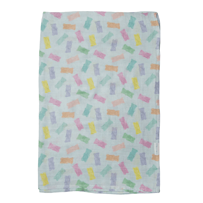 LouLou Lollipop Muslin Swaddle - Gummy Bears - hip-kid