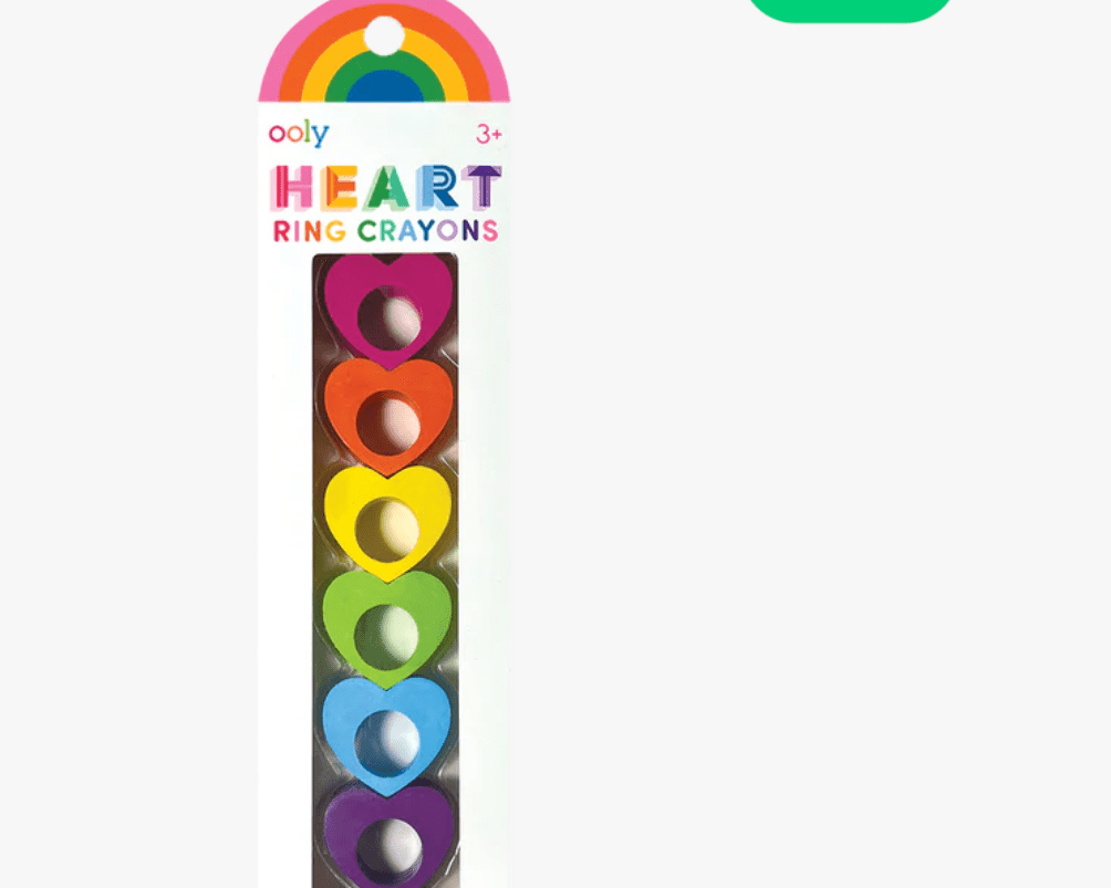 OOLY Heart Ring Crayons - Set of 6 - hip-kid