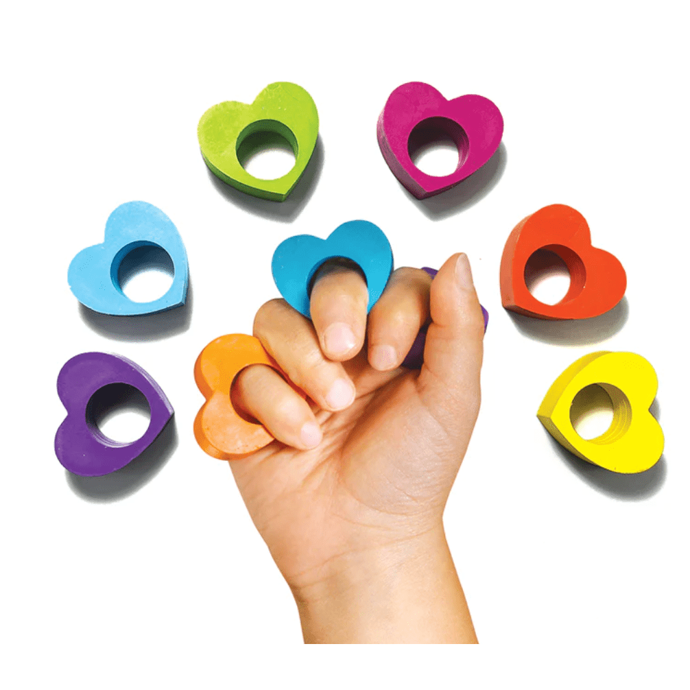 OOLY Heart Ring Crayons - Set of 6 - hip-kid