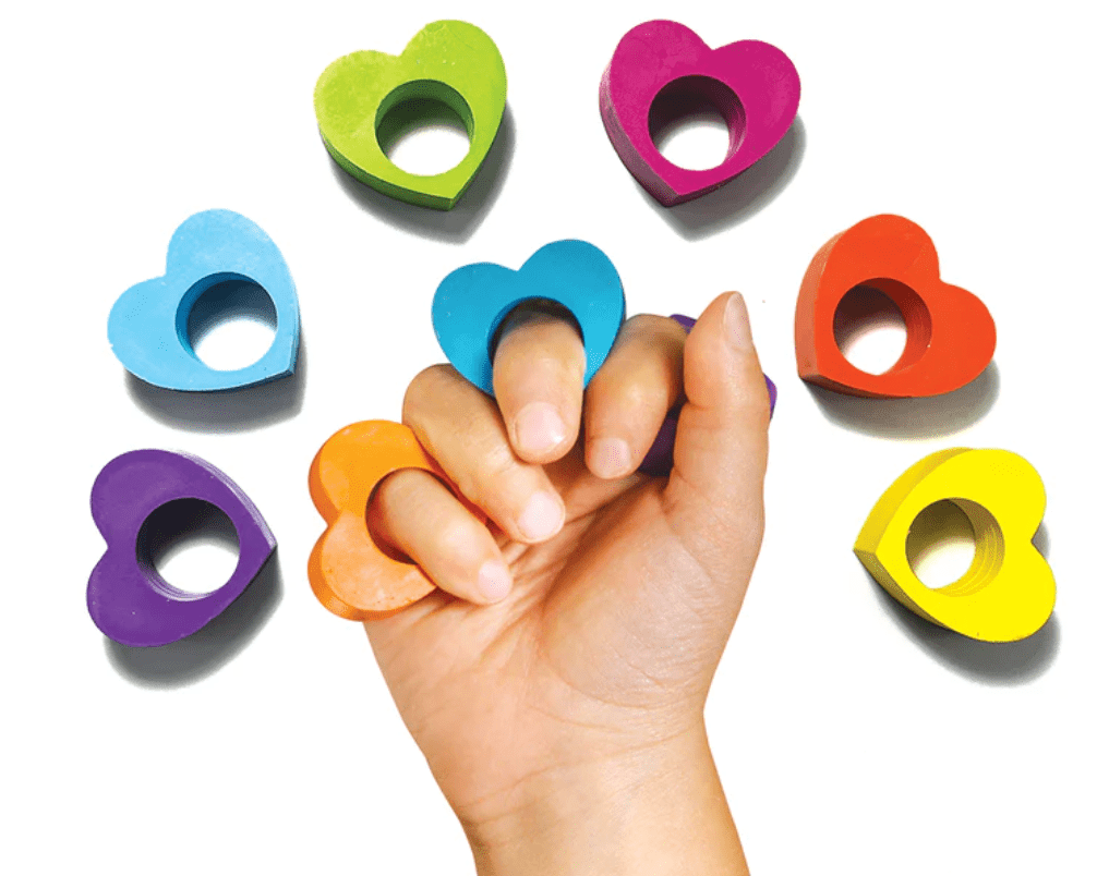 OOLY Heart Ring Crayons - Set of 6 - hip-kid