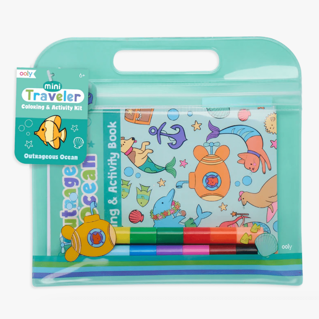 Ooly Mini Traveler Outrageous Ocean Coloring & Activity Kit - hip-kid