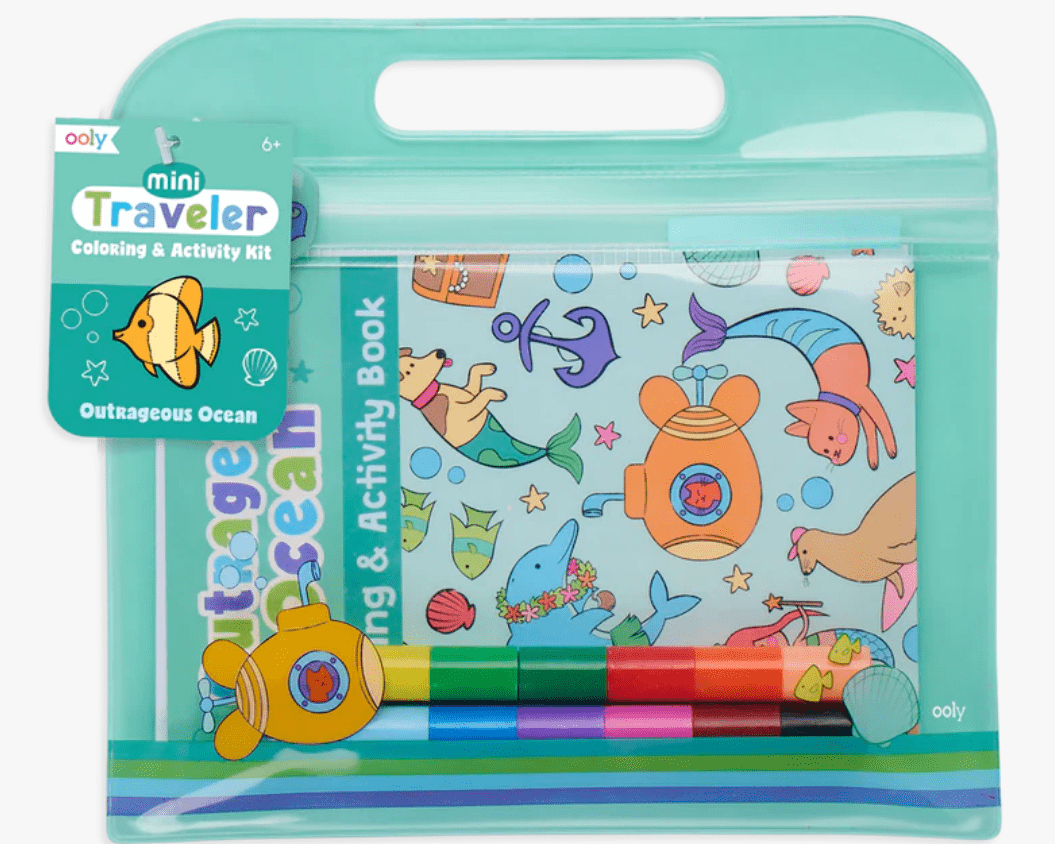 Ooly Mini Traveler Outrageous Ocean Coloring & Activity Kit - hip-kid