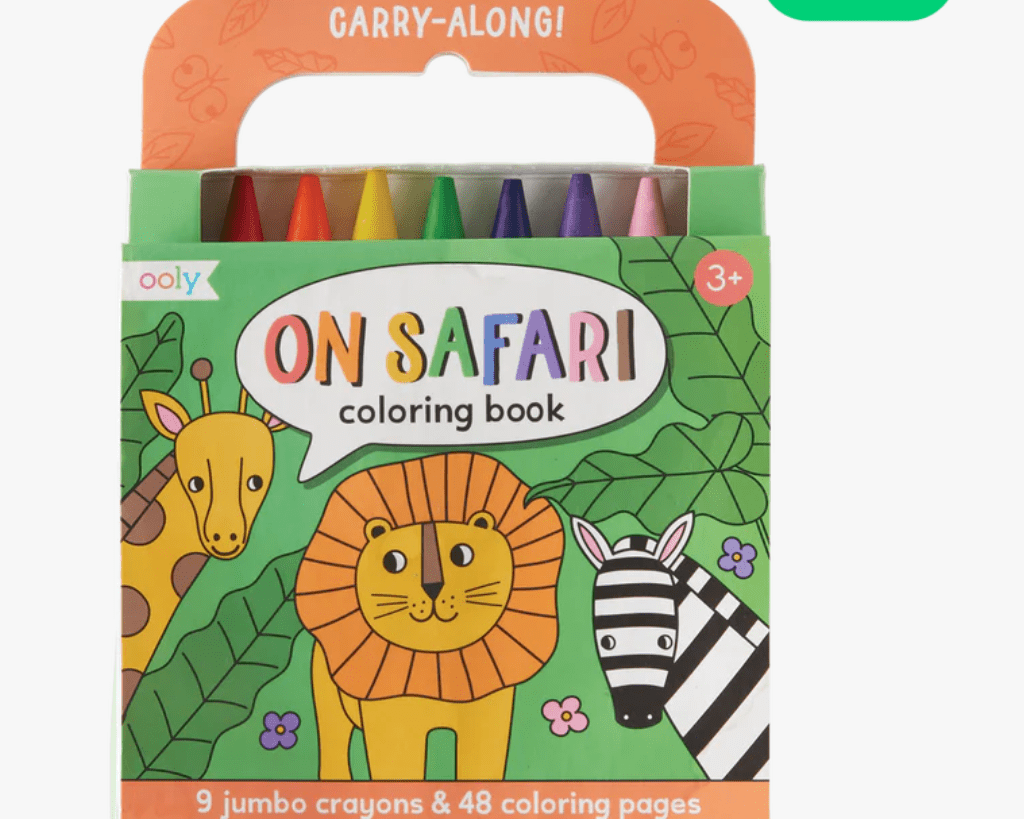 OOLY Carry Along Crayon & Coloring Book Kit - Safari - hip-kid