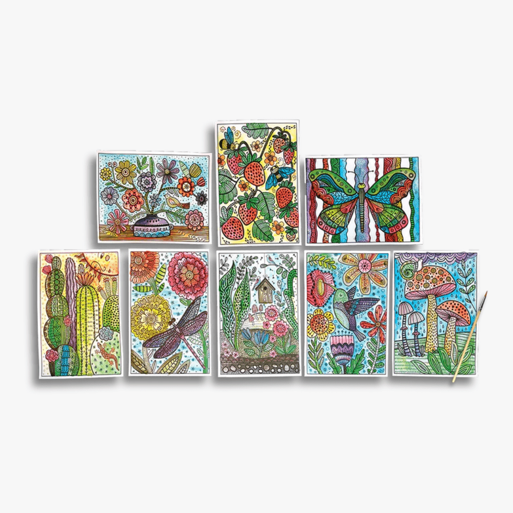 OOLY Hidden Colors Magic Paint Sheets (9PC Set) - Magic Nature - hip-kid