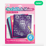 OOLY Scratch & Shine Foil Scratch Art Kits - Glorious Gardens - hip-kid