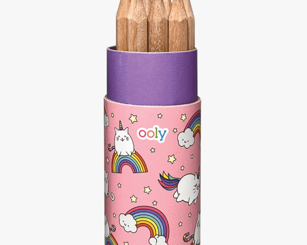 OOLY Draw 'n' Doodle Mini Colored Pencil & Sharpener Set of 12 - hip-kid
