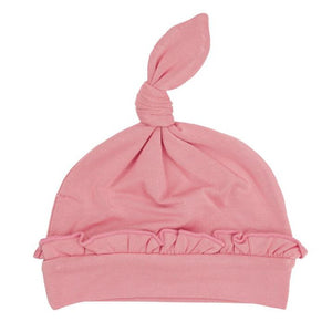 Angel Dear Solid Basic Flamingo Pink Knotted Hat-ANGEL DEAR-hip-kid
