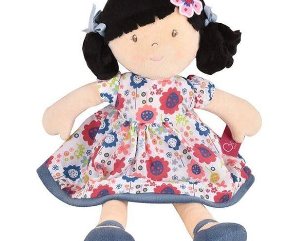 Bonikka Lilac (Black Hair & Blue Floral Dress)-CREATIVE EDUCATION OF CANADA-hip-kid