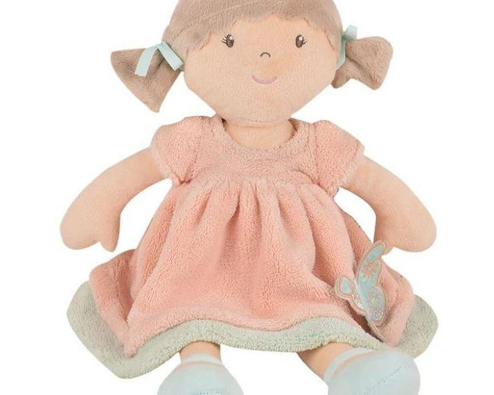 Bonikka Pia (Lt. brn hair/peach & blue dress)-CREATIVE EDUCATION OF CANADA-hip-kid