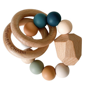 Chewable Charm Hayes Silicone + Wood Teether (Summer)-CHEWABLE CHARM-hip-kid