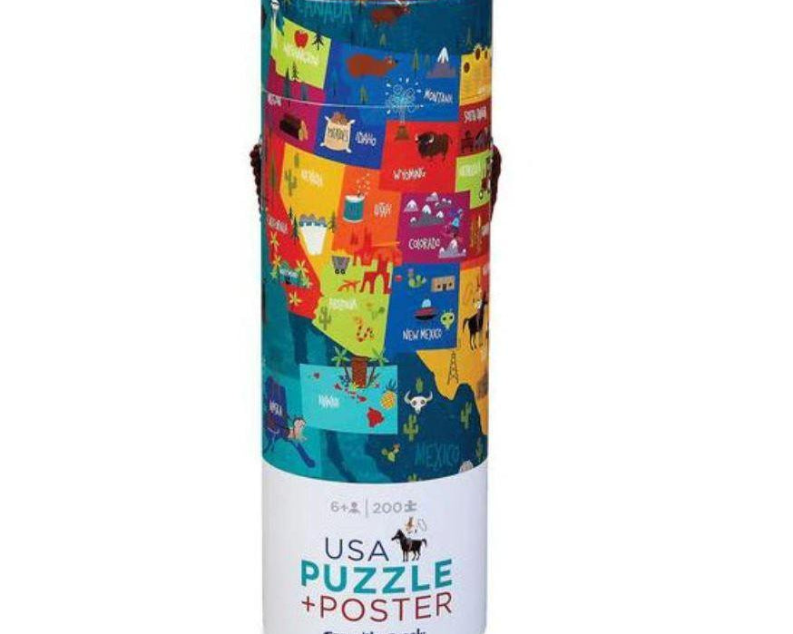 Crocodile Creek USA Puzzle+Poster - 200pc-CROCODILE CREEK-hip-kid