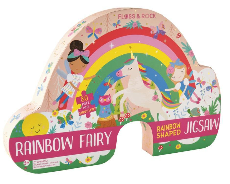 Floss & Rock 80 pc Rainbow Fairy Jigsaw Puzzle-FLOSS & ROCK-hip-kid