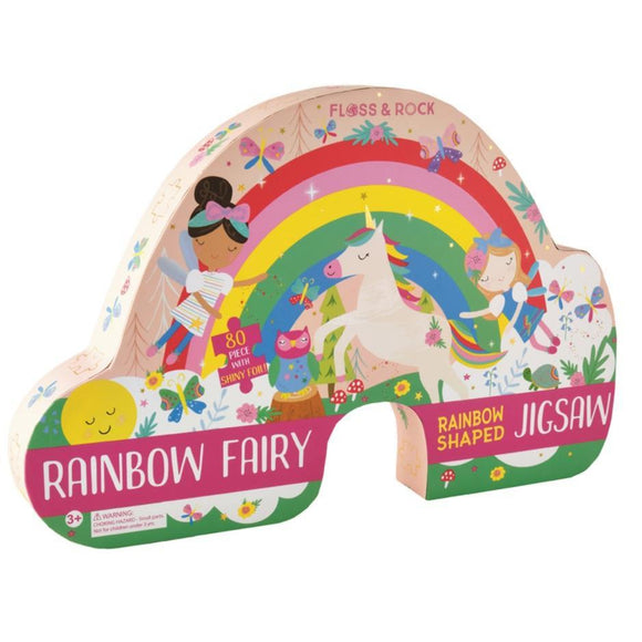 Floss & Rock 80 pc Rainbow Fairy Jigsaw Puzzle-FLOSS & ROCK-hip-kid