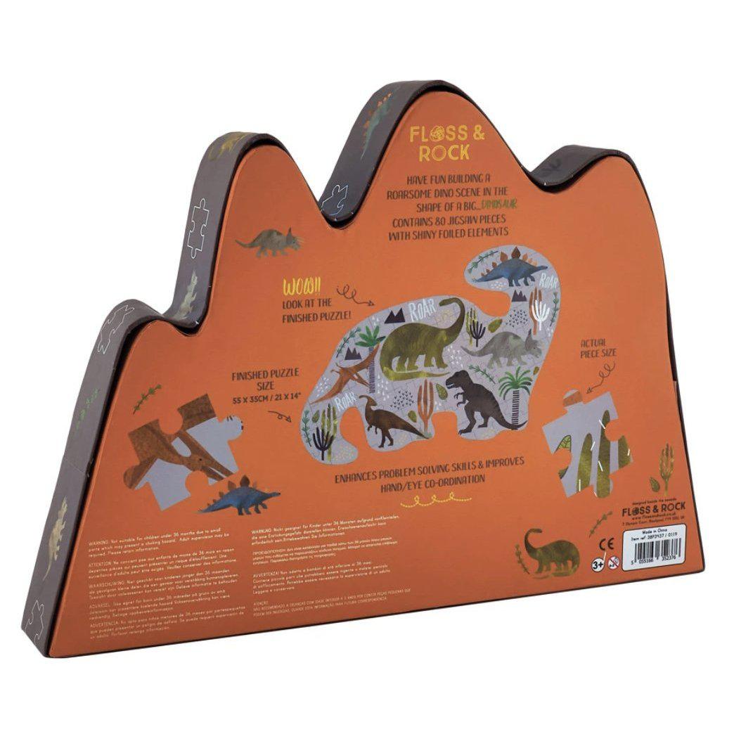 Floss & Rock 80pc Jigsaw Shaped Dinosaur-FLOSS & ROCK-hip-kid