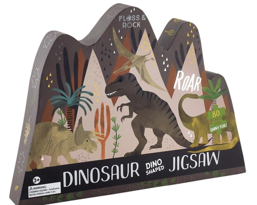 Floss & Rock 80pc Jigsaw Shaped Dinosaur-FLOSS & ROCK-hip-kid