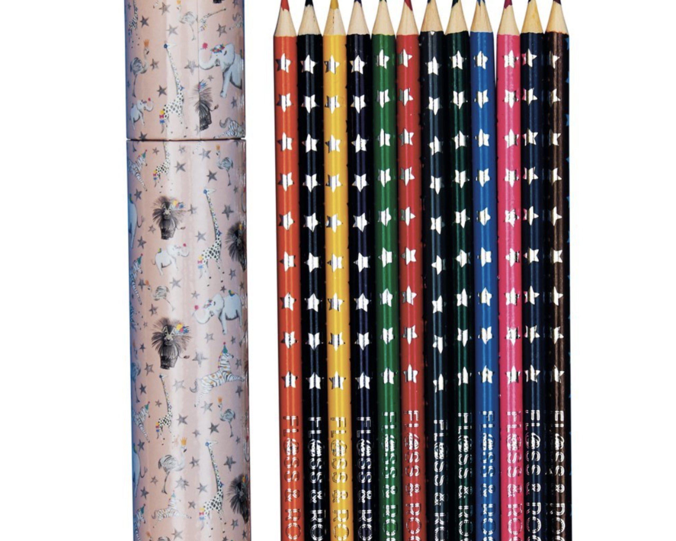 Floss & Rock Colored Pencils 12 pk - Party Animals-FLOSS & ROCK-hip-kid