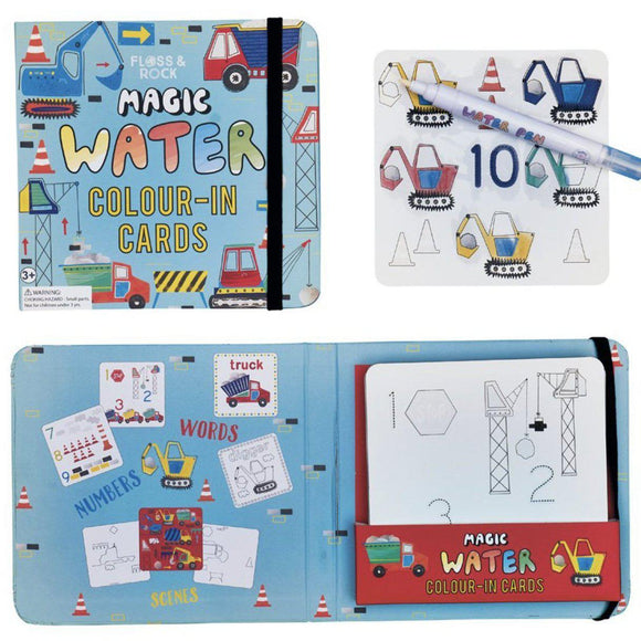 Floss & Rock Magic Color Changing Water Cards - Construction-FLOSS & ROCK-hip-kid