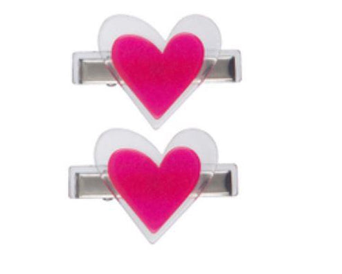 Lilies & Roses Alligator Clip - Pink Heart-LILIES AND ROSES-hip-kid
