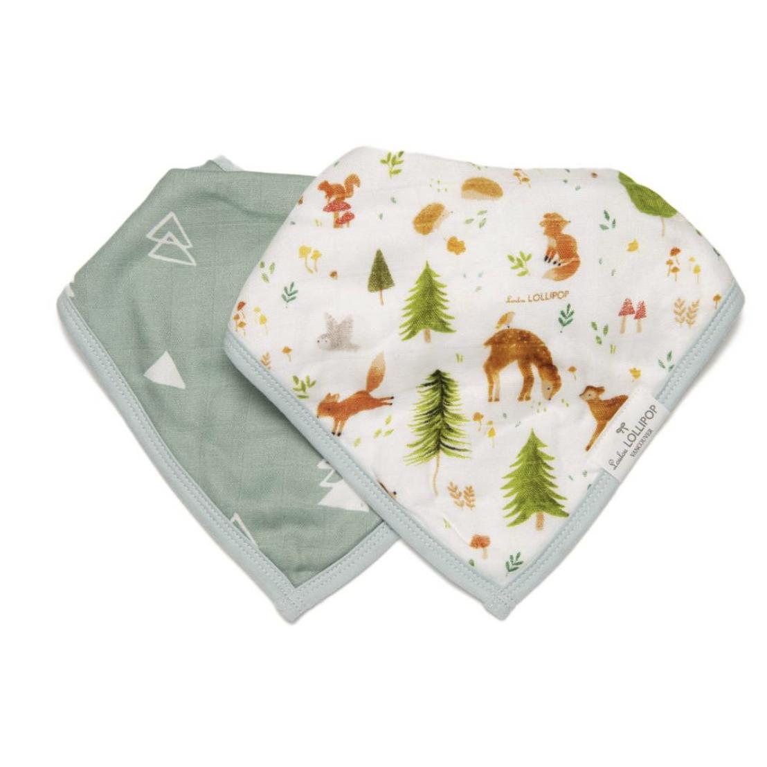 Lou Lou Lollipop Bandana Bib Set - Forest Friends-LOULOU LOLLIPOP-hip-kid