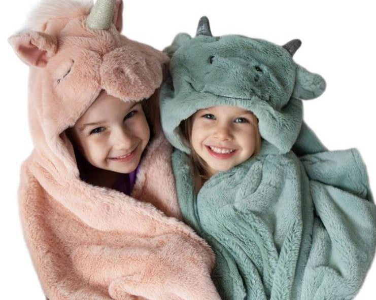 Mon Ami Dax Dragon Hooded Blanket-MON AMI-hip-kid