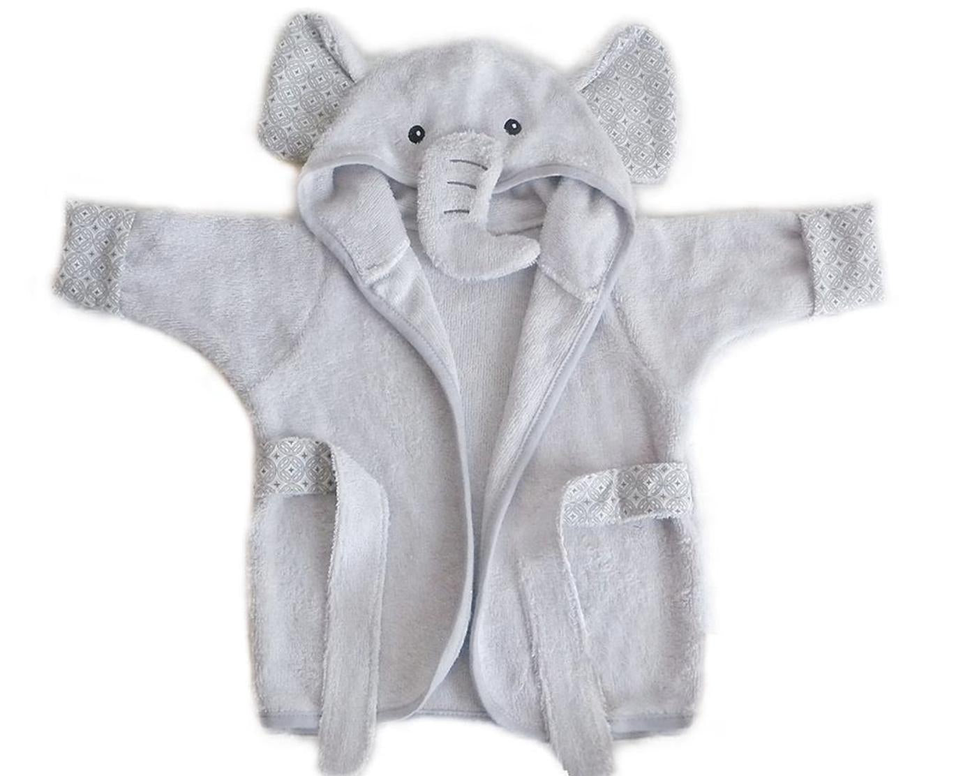 Mon Ami Elephant Bamboo Cotton Robe-MON AMI-hip-kid