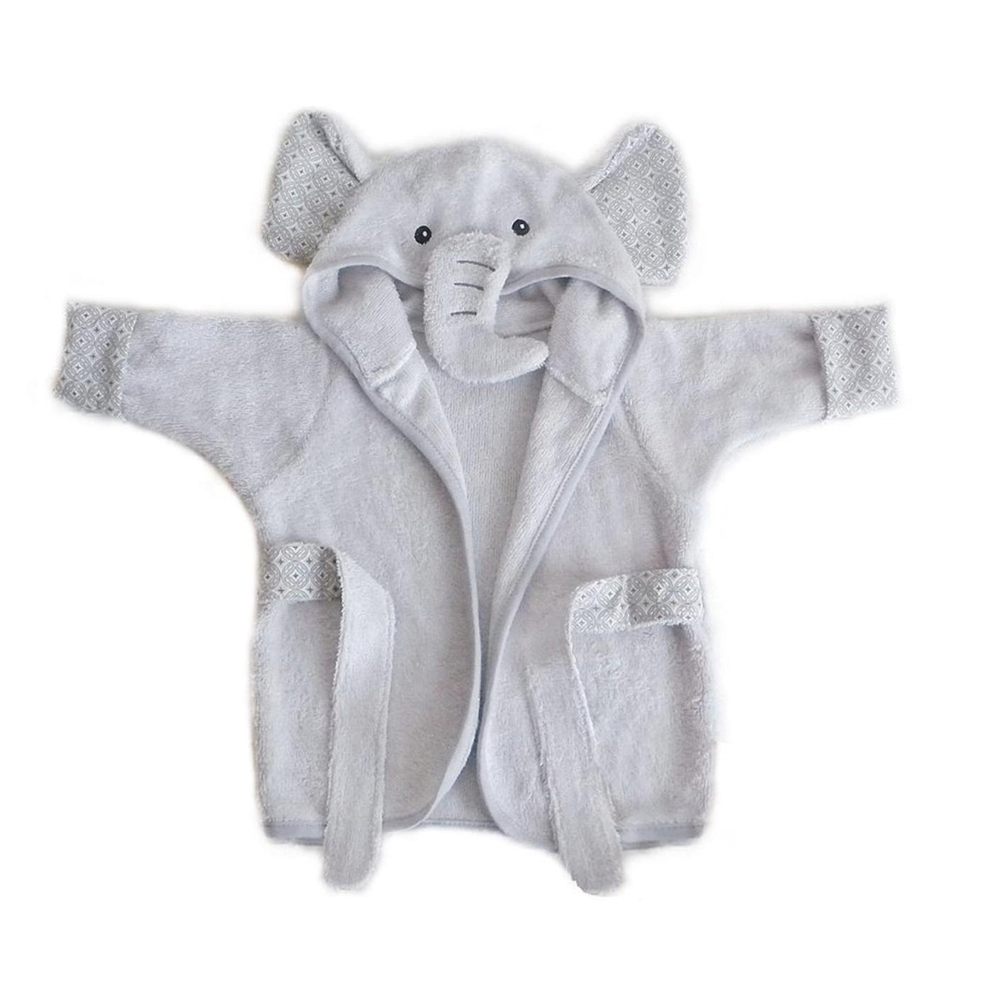 Mon Ami Elephant Bamboo Cotton Robe-MON AMI-hip-kid