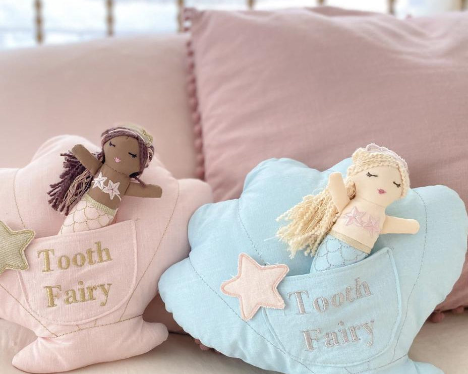 Mon Ami "Mimi" Mermaid Tooth Fairy Pillow & Doll Set-MON AMI-hip-kid