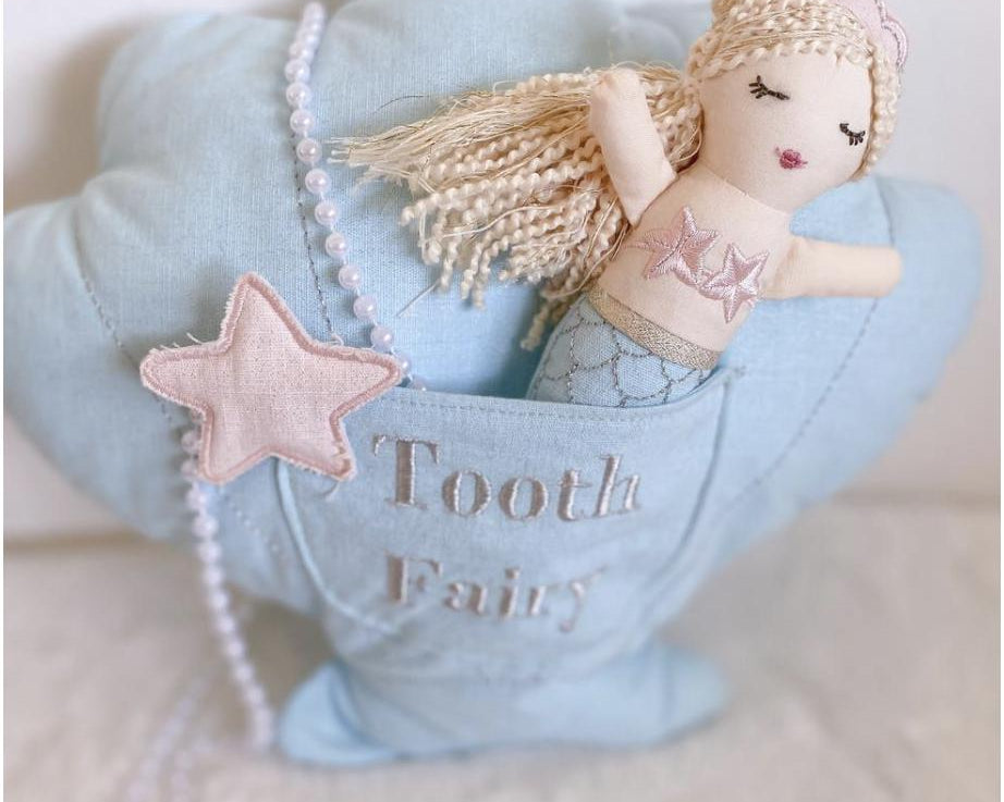 Mon Ami "Mimi" Mermaid Tooth Fairy Pillow & Doll Set-MON AMI-hip-kid