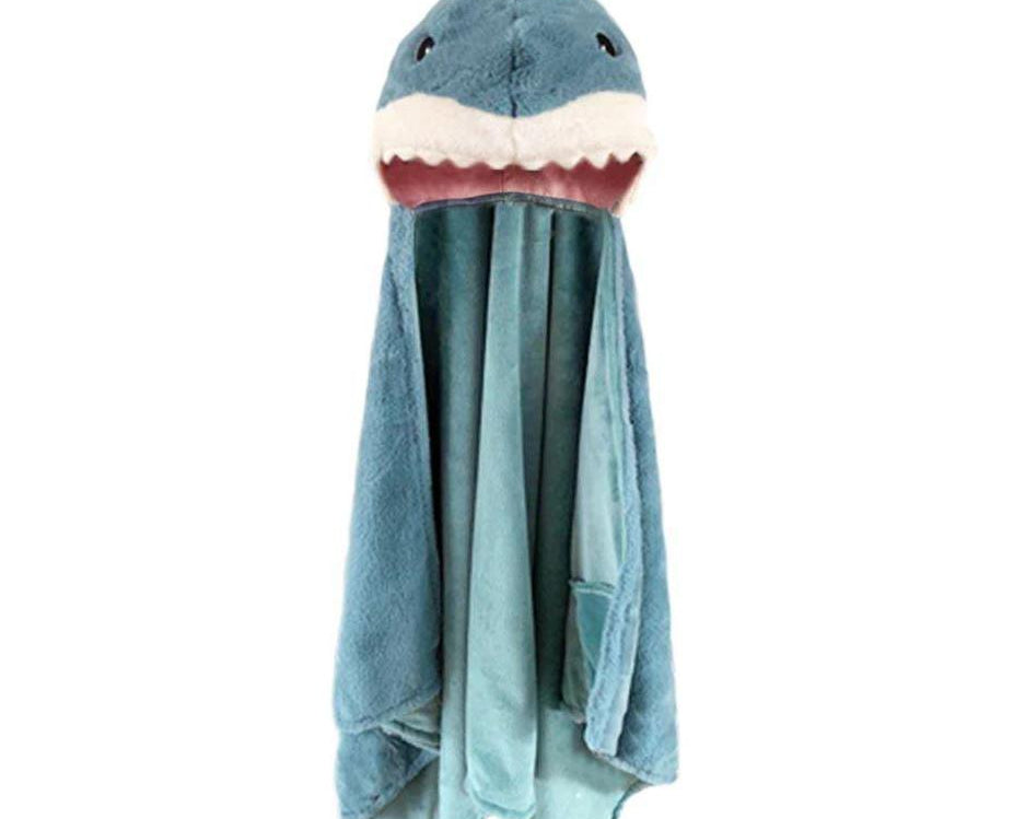 Mon Ami Seaborn Shark Hooded Blanket-MON AMI-hip-kid