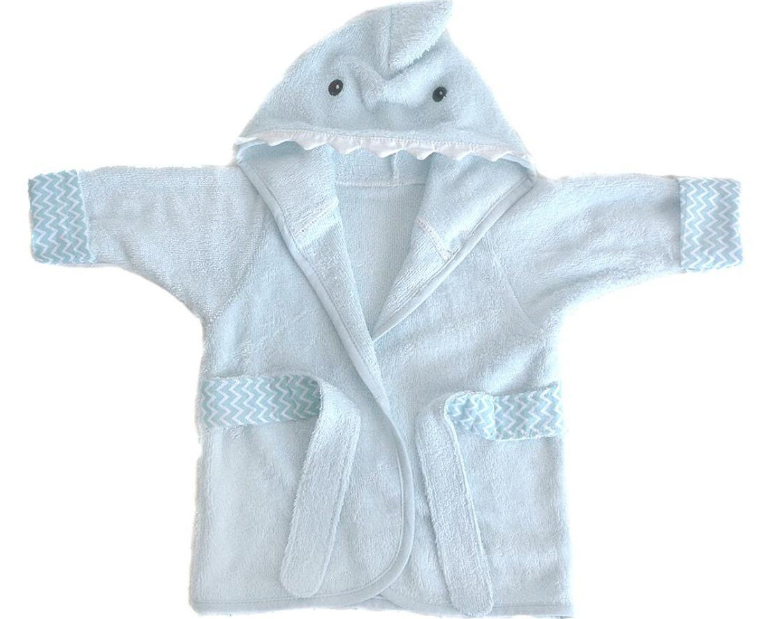 Mon Ami Shark Bamboo Cotton Robe-MON AMI-hip-kid