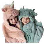 Mon Ami Uliana Plush Unicorn Hooded Blanket-MON AMI-hip-kid