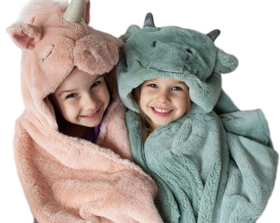 Mon Ami Uliana Plush Unicorn Hooded Blanket-MON AMI-hip-kid