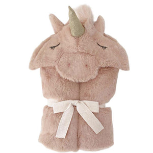 Mon Ami Uliana Plush Unicorn Hooded Blanket-MON AMI-hip-kid