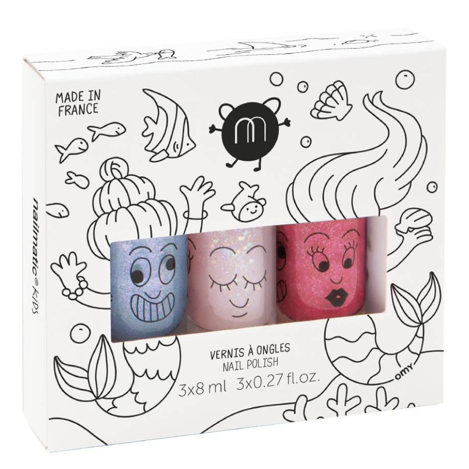 Nailmatic Mermaid Trio Nail Polish Set-NAILMATIC-hip-kid