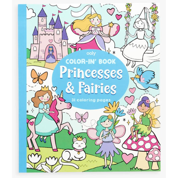 OOLY Color-in' Book: Princesses and Fairies-OOLY-hip-kid