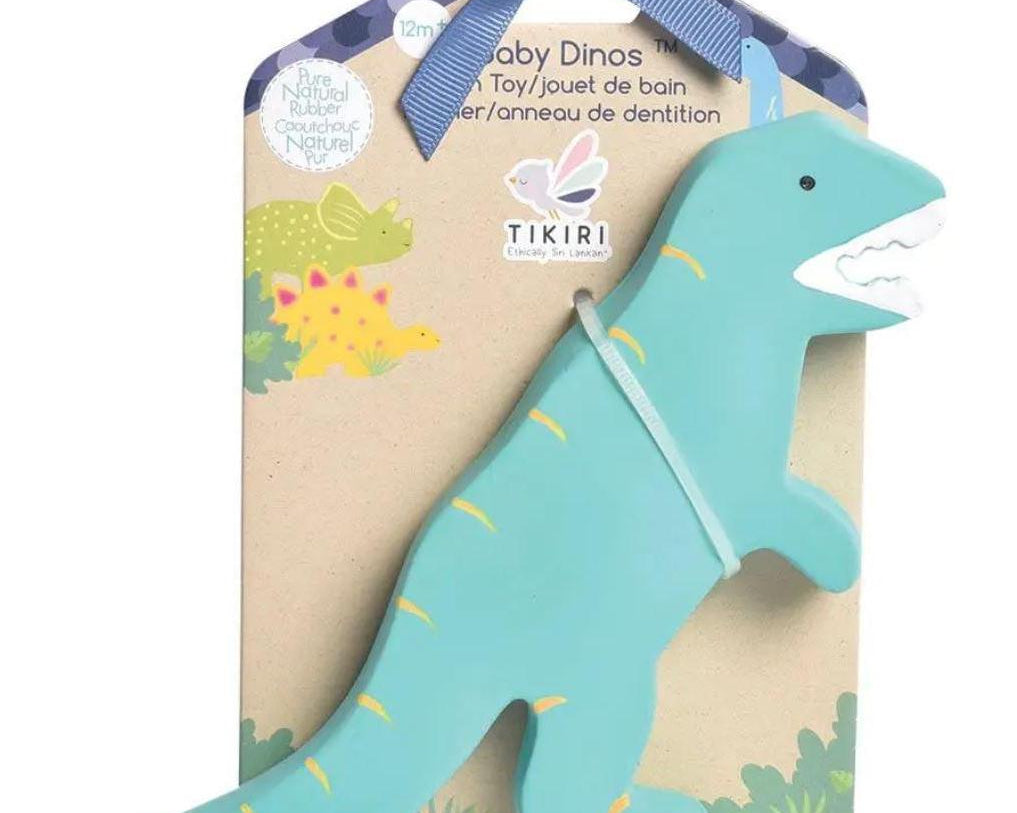 Tikiri Baby T-Rex Rubber Toy-TIKIRI-hip-kid