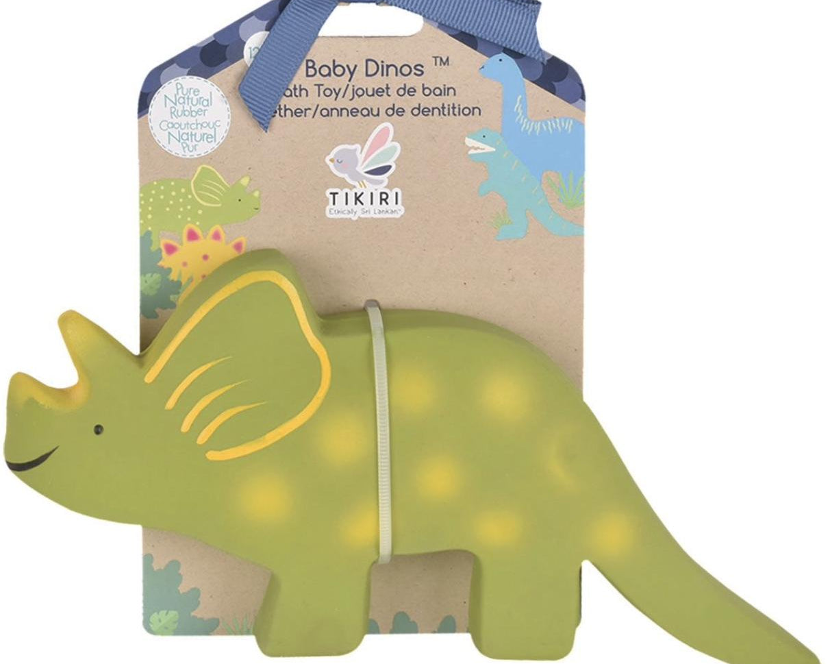 Tikiri Baby Triceratops Rubber Teether Toy-TIKIRI-hip-kid